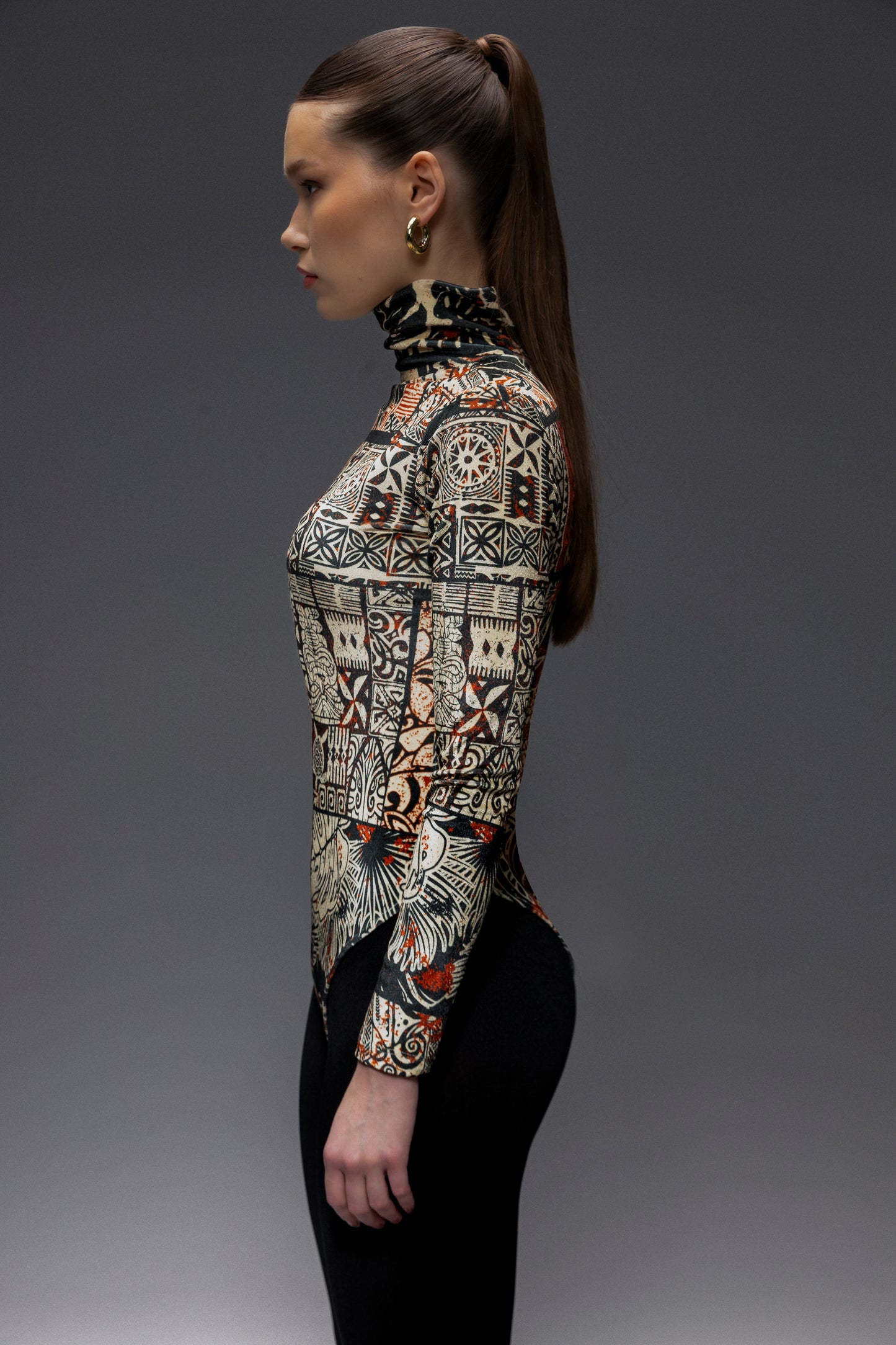 Desouk Patchwork Bodysuit Velvet