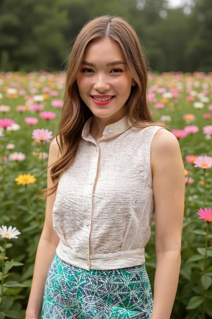 Pinnacle Garments Aswan Linen Sleeveless White Top