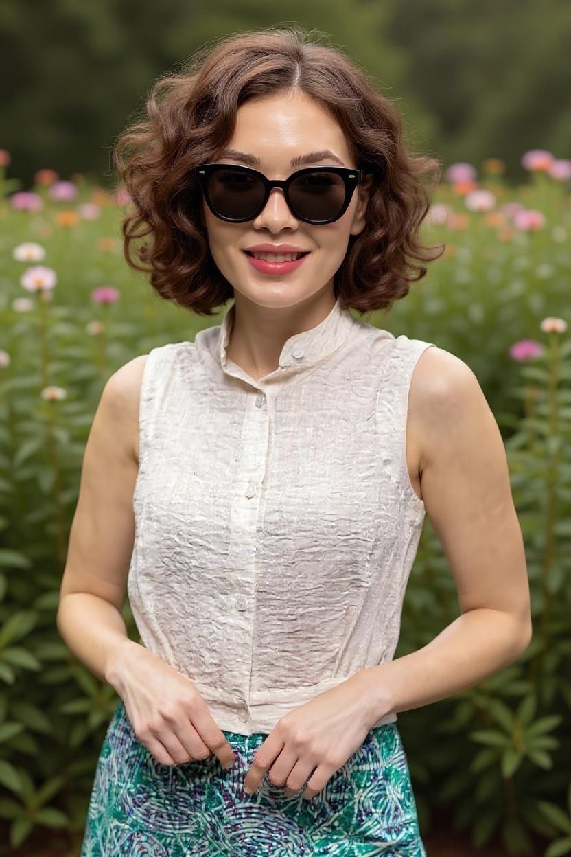 Pinnacle Garments Aswan Linen Sleeveless White Top