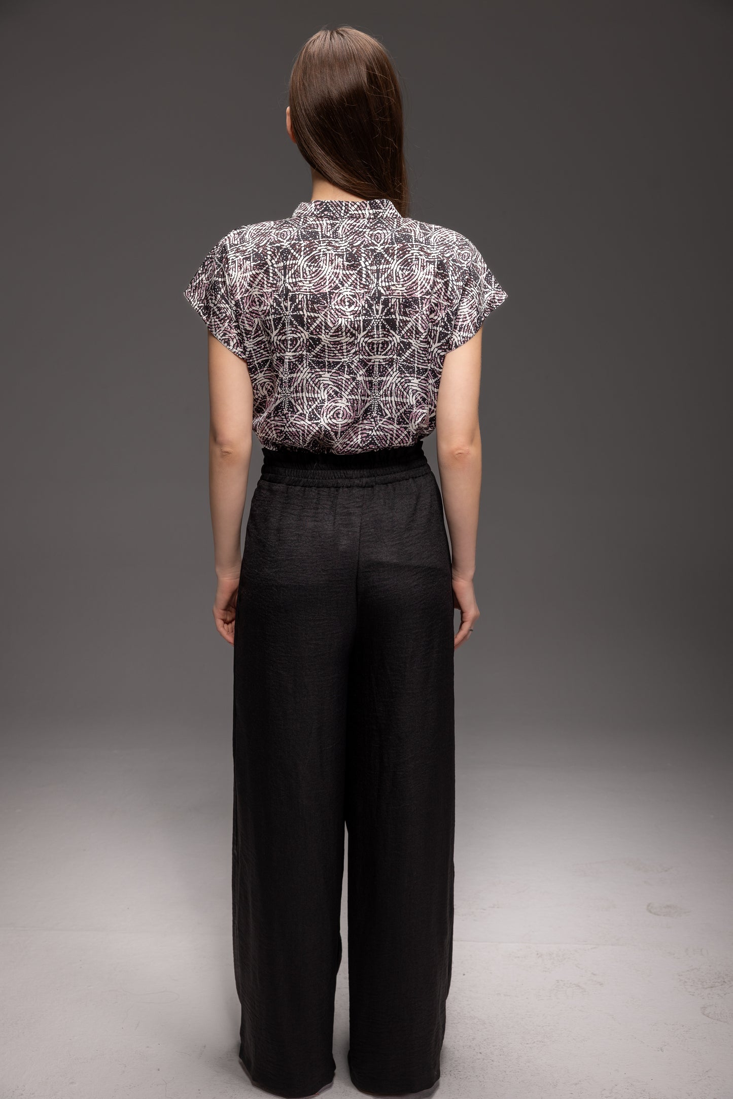 Zildjan Wide Leg Linen Pants โ French Linen Belted Trousers with Elastic Waist