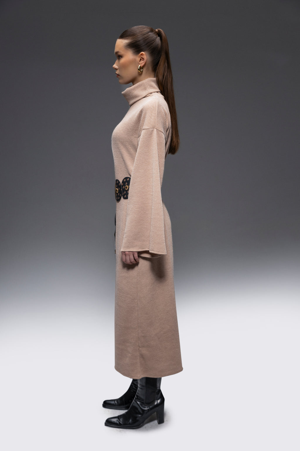 Arish Knit Dress Beige