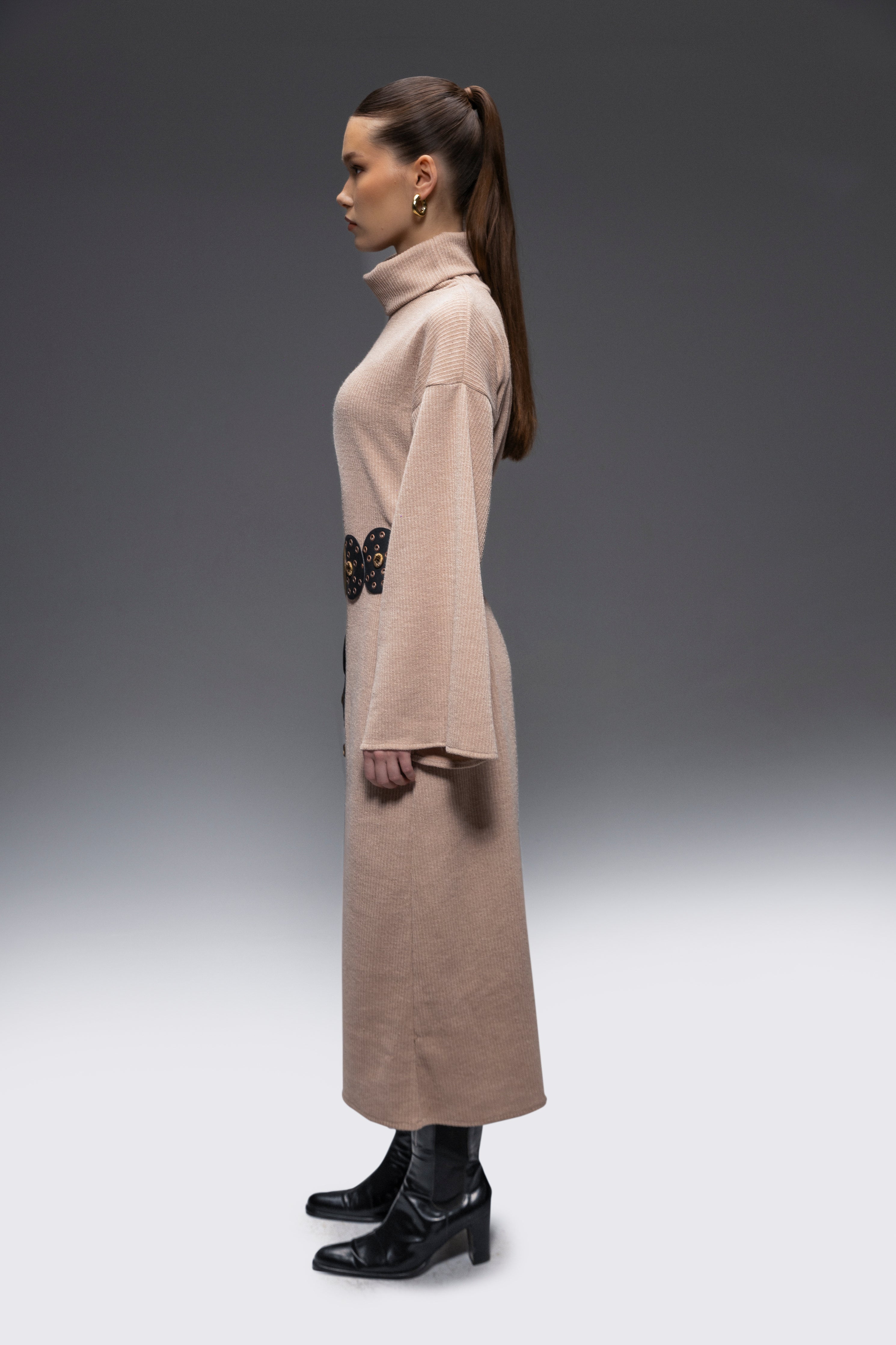 Arish Knit Dress Beige