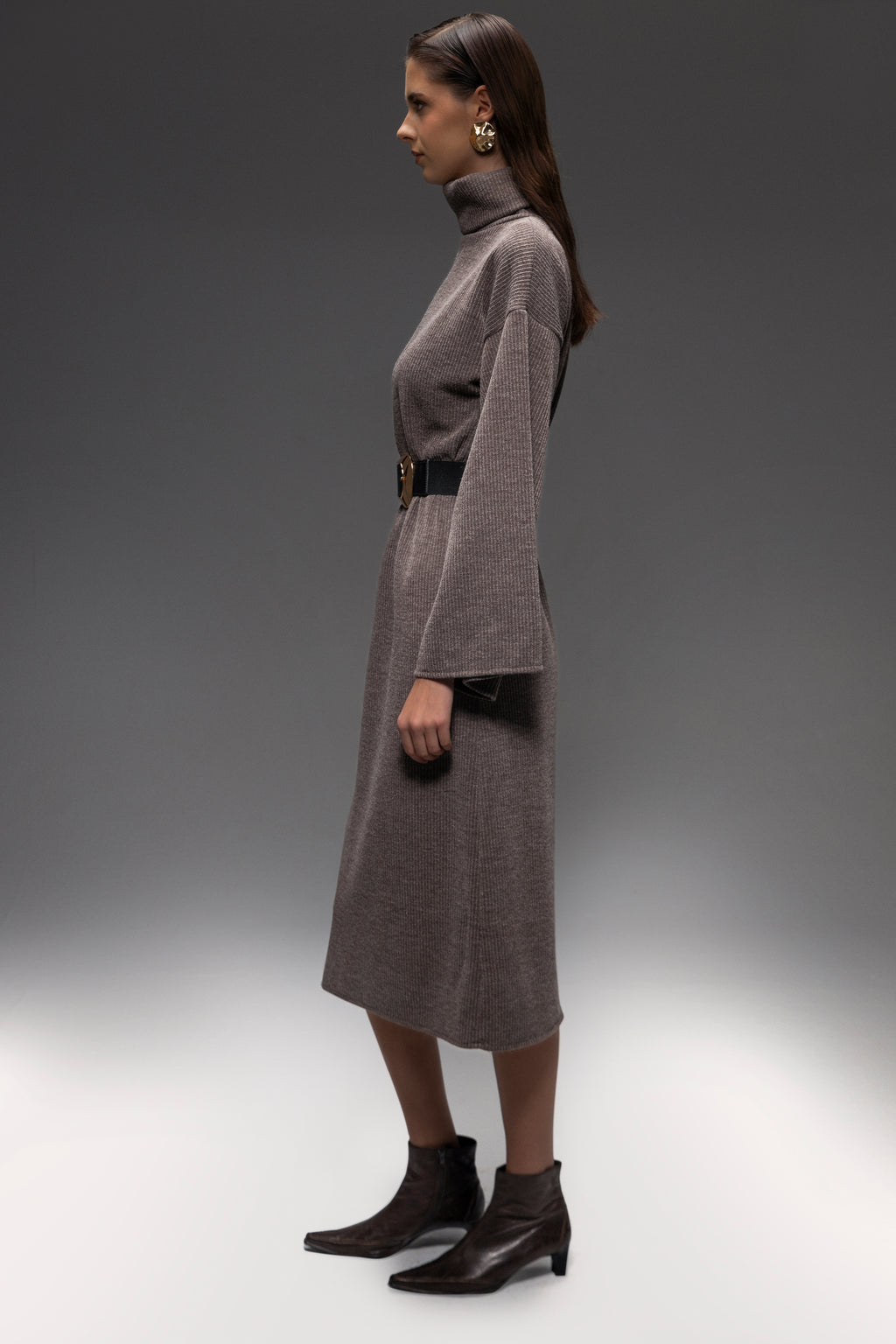 Arish Knit Dress Dark Grey