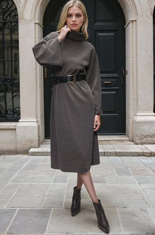 Arish Knit Dress Dark Grey Pinnacle Garments Arish Knit Dress Dark Grey Pinnacle Garments