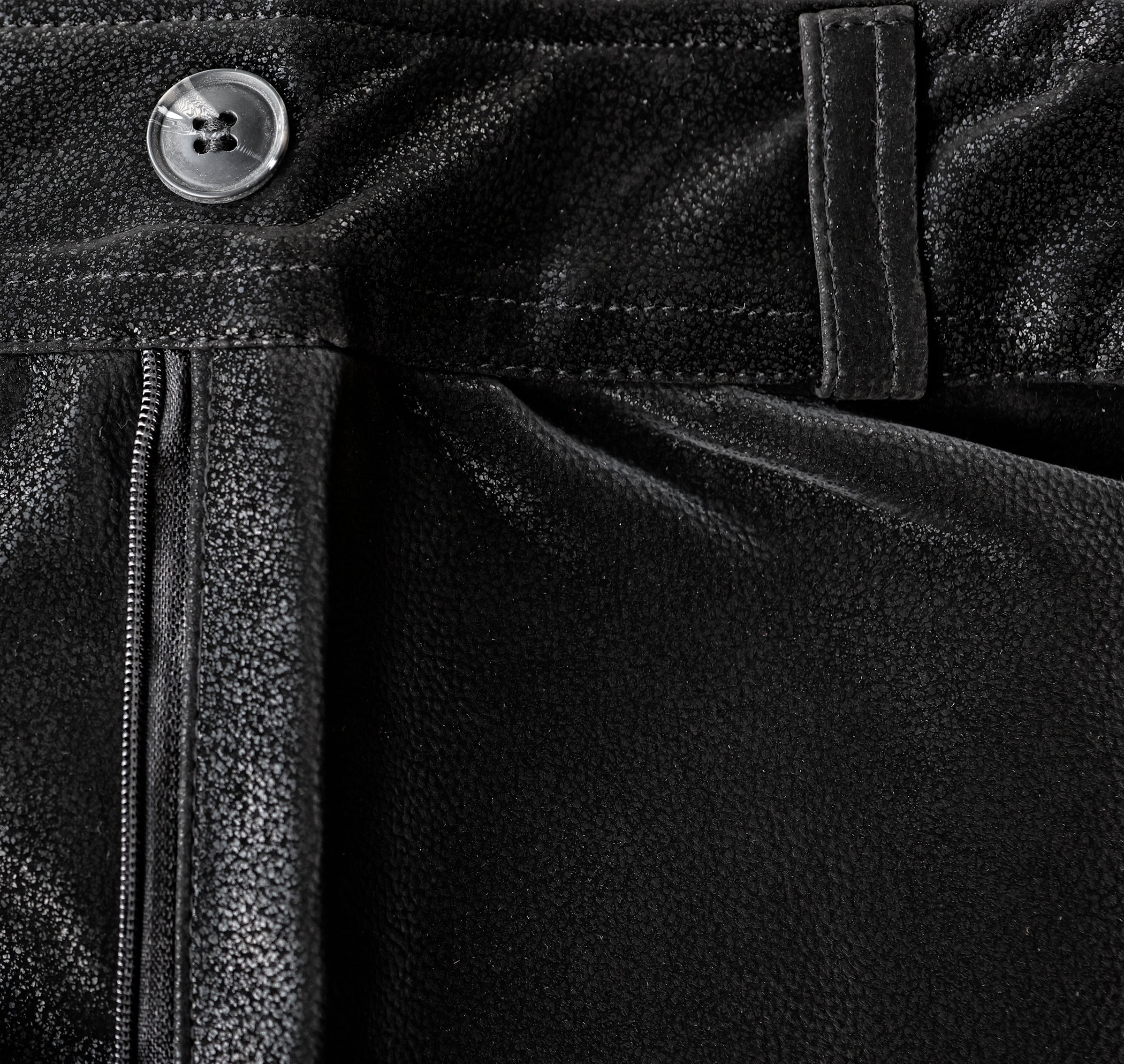 Arish Leather Midi Skirt Black