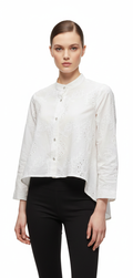 Ginara Broderie White Blouse
