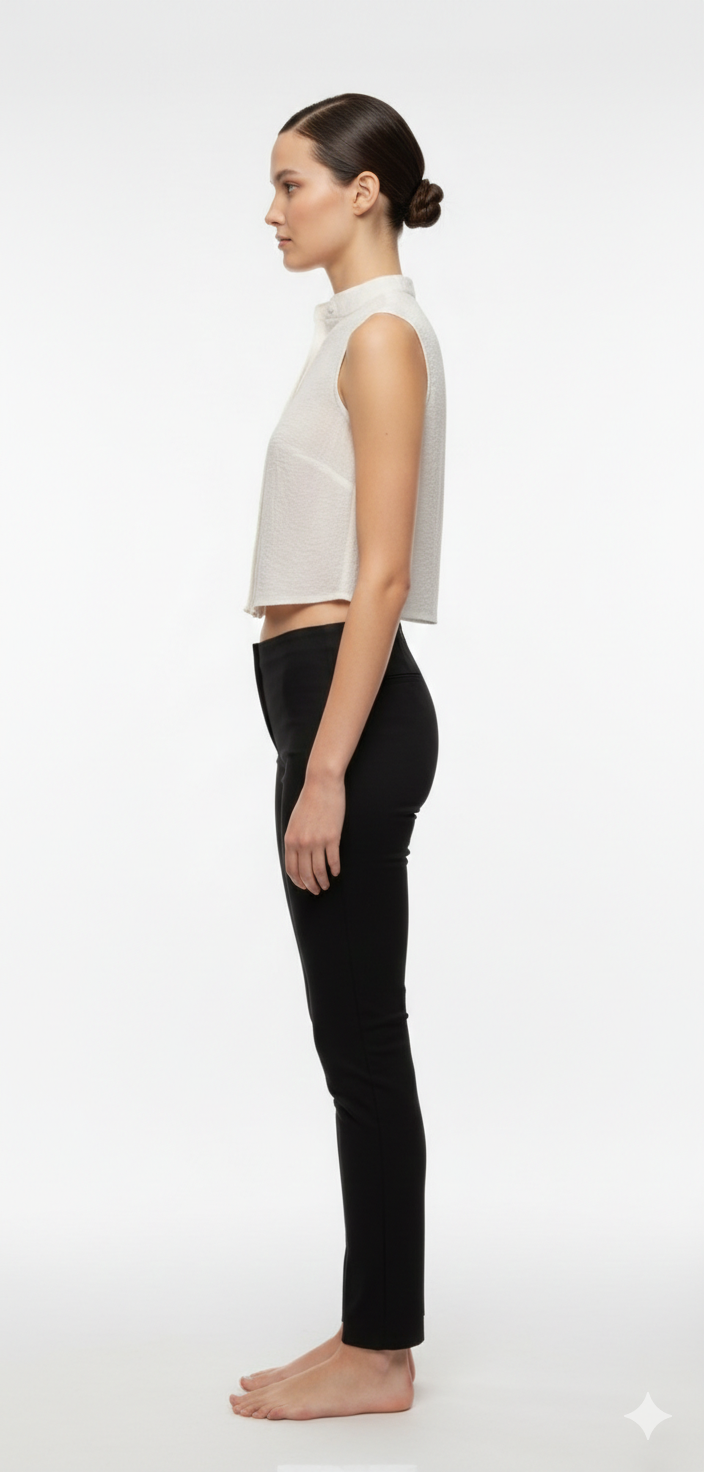 Aswan Linen Sleeveless White Top
