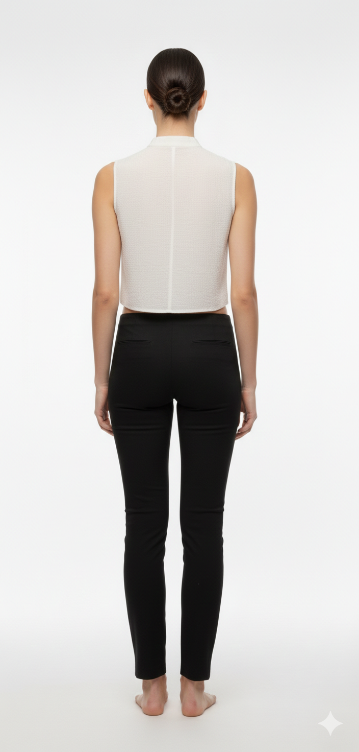 Aswan Linen Sleeveless White Top