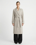 Faiyum Coat – Wool Blend Sand Overcoat