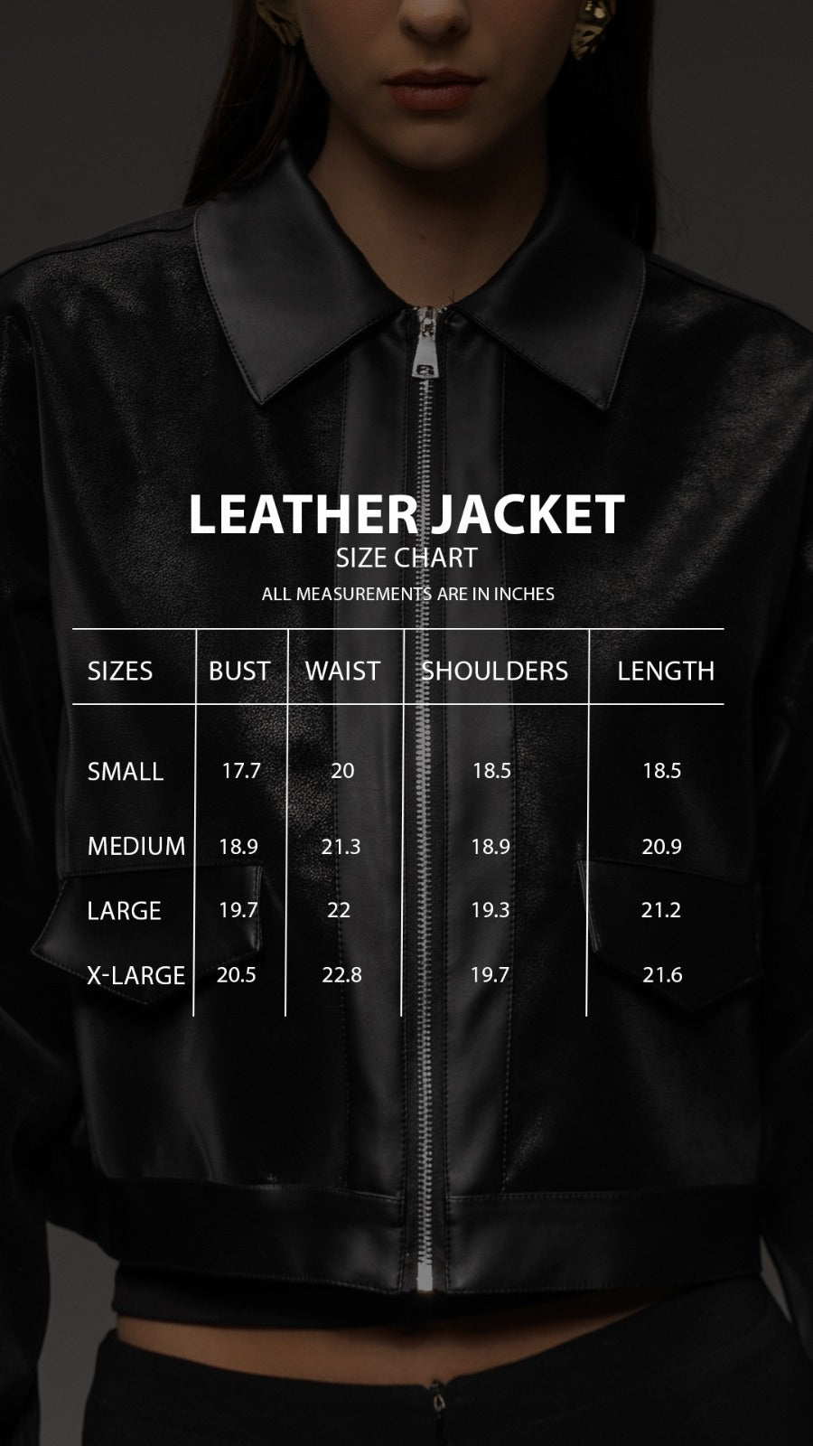 Arish Leather Jacket Athletic Mid-Weight Short Jacket  Black