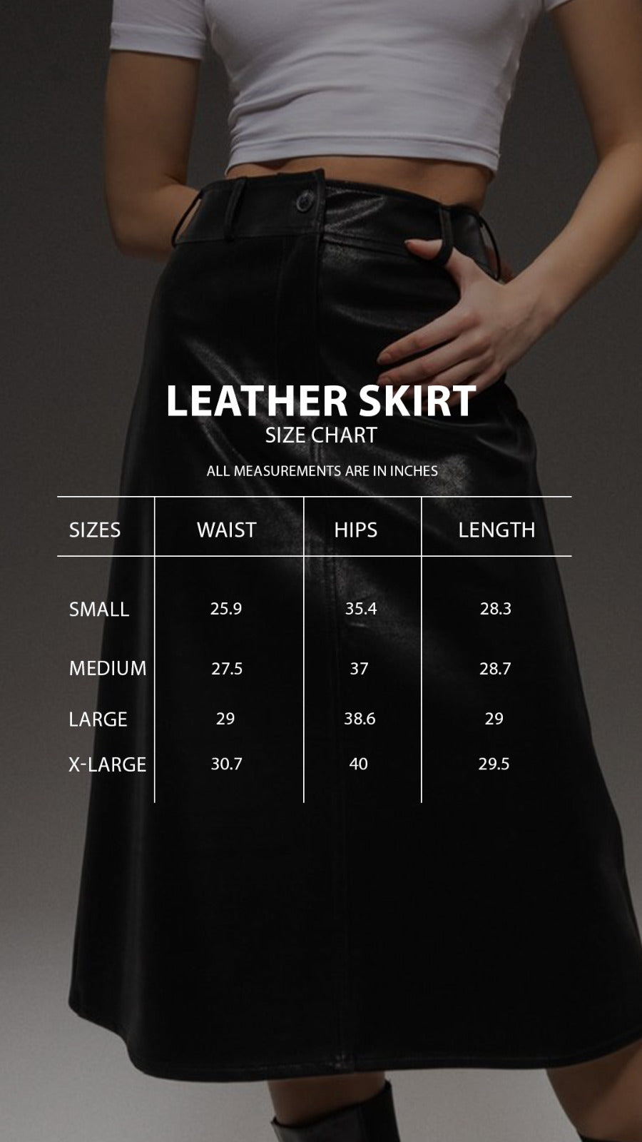 Arish Leather Midi Skirt Black