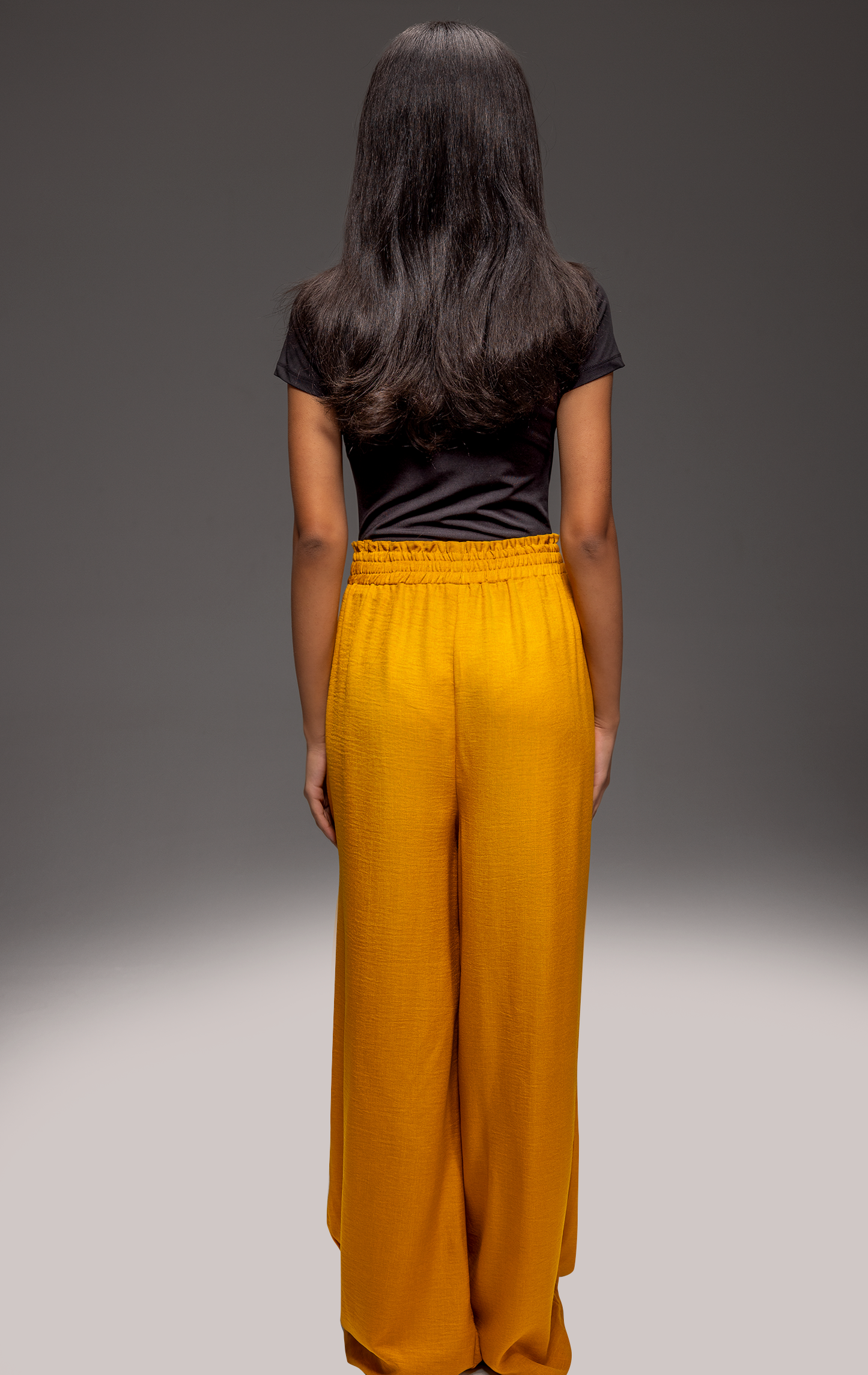 Zildjan Wide Leg Linen Pants – French Linen Belted Trousers with Elastic Waist