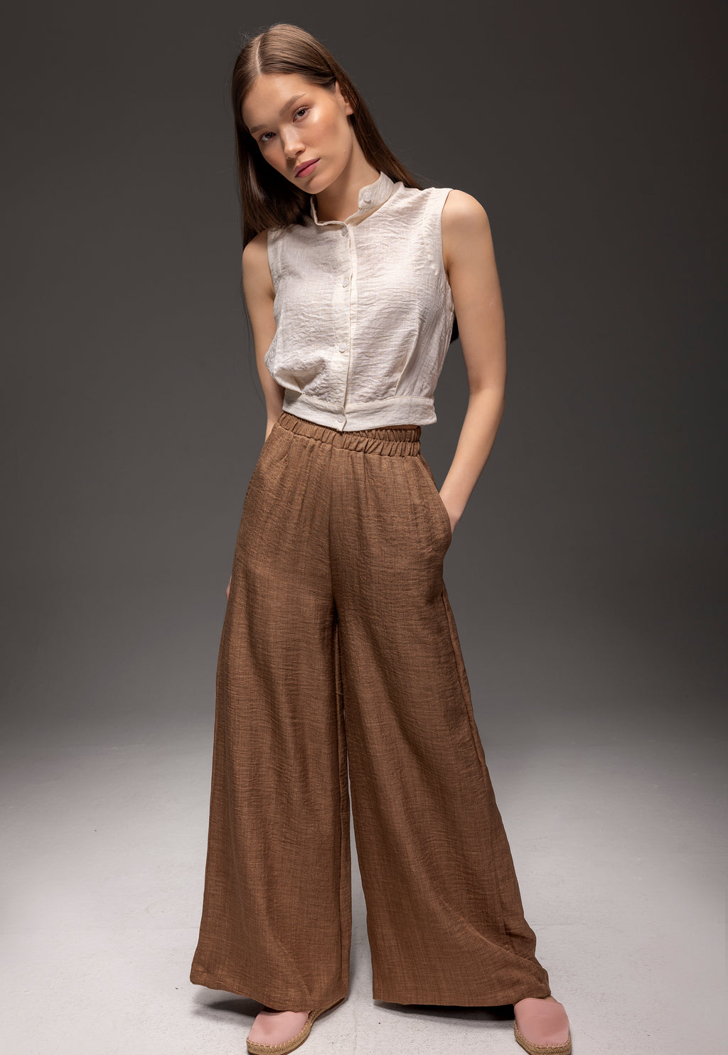 Breezy Linen Wide Leg Pants - High Waisted Summer Pants