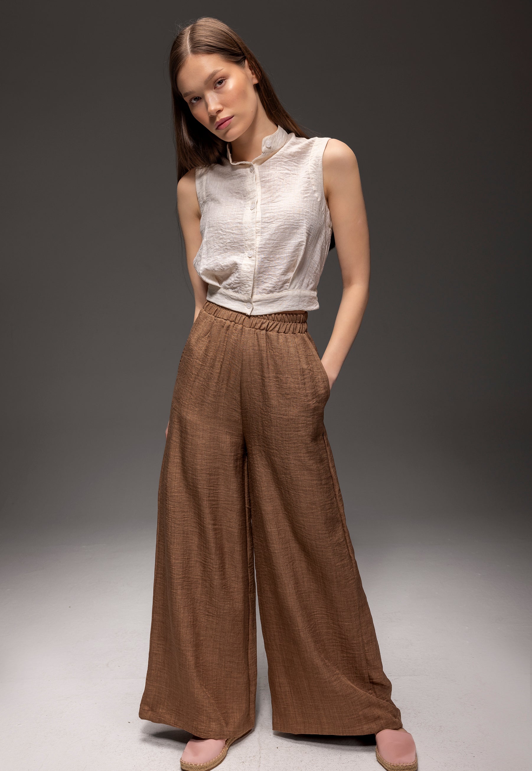 Breezy Linen Wide Leg Pants - High Waisted Summer Pants