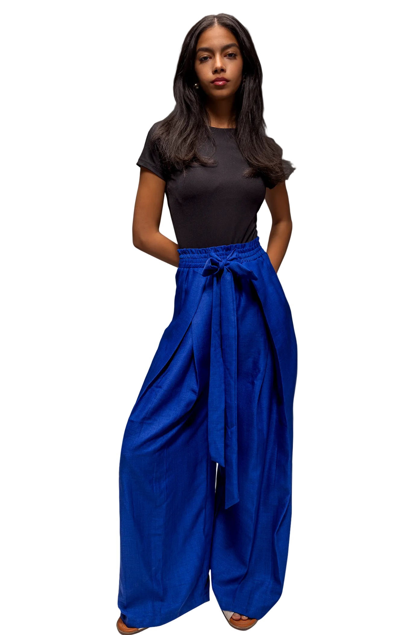 Zildjan Wide Leg Linen Pants