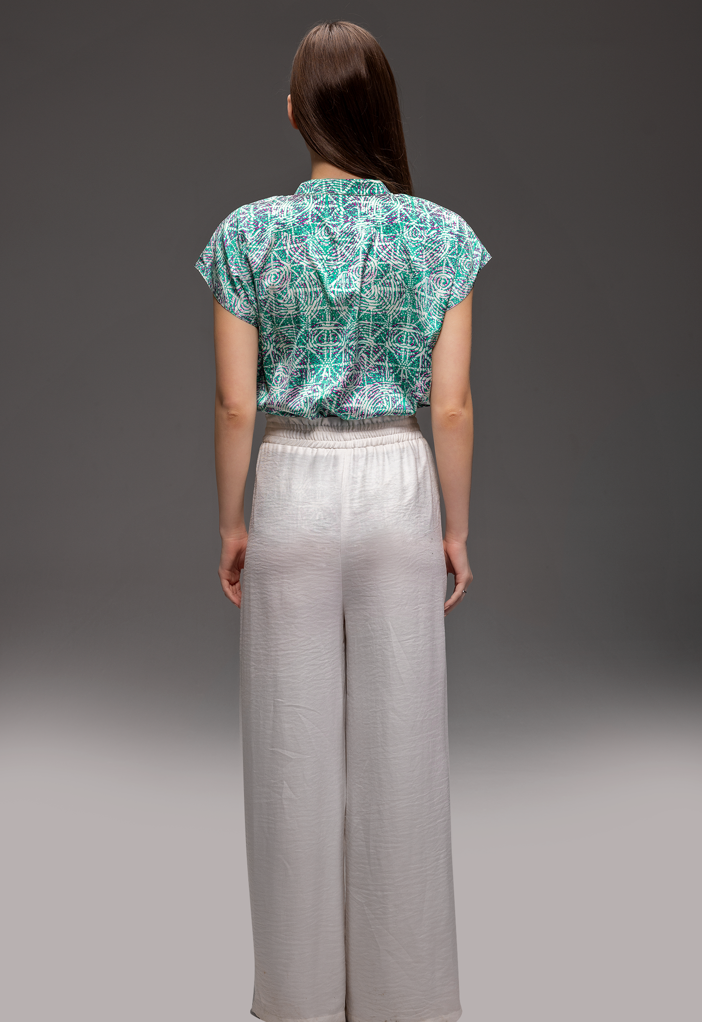 Zildjan Wide Leg Linen Pants – French Linen Belted Trousers with Elastic Waist
