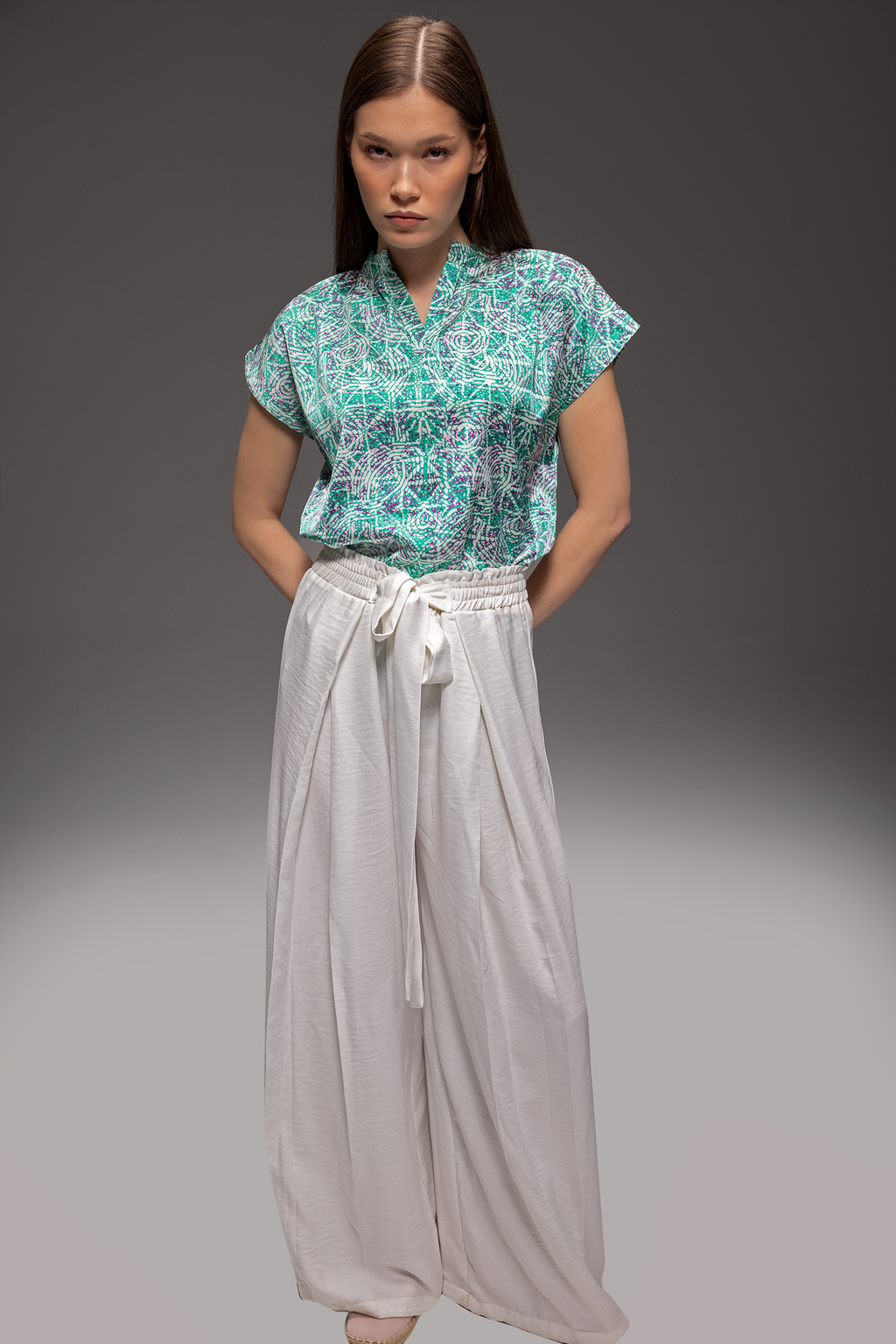 Zildjan Wide Leg Linen Pants